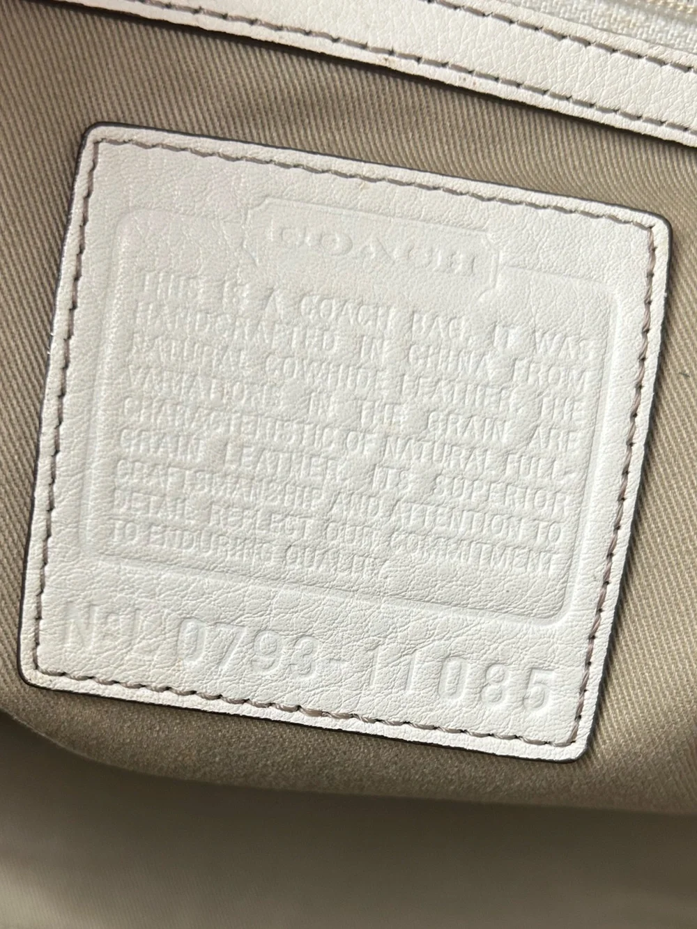 COACH Y2K Large leather Miranda Satchel White / Gold Hardware